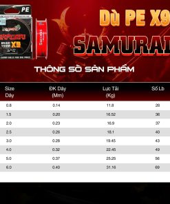 Dù câu X9 Monster Samurai 100m và 150m sức chịu tải cao